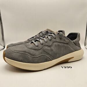 OLUKAI MEN'S 14 KOHEO CHARCOAL GREY LOW TOP SNEAKER GUM BOTTOM SOLE NWOB